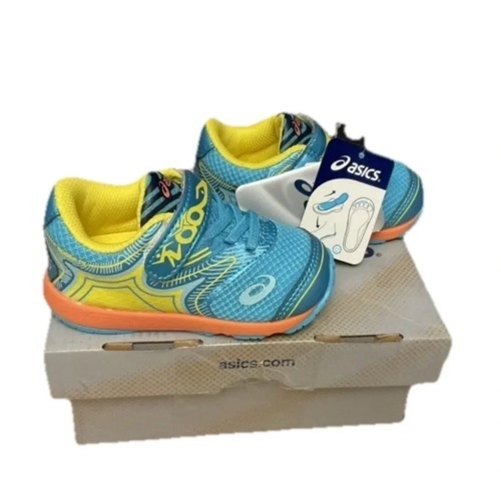 Asics Toddler Leather Noosa TS Athletic Shoes Size K5 Multi Color‎ New